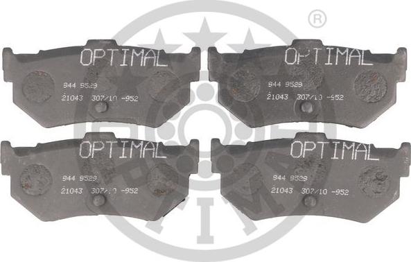 Optimal 9529 - Bremžu uzliku kompl., Disku bremzes www.autospares.lv