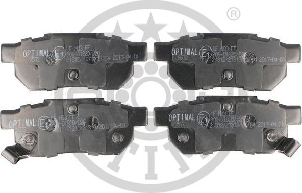 Optimal BP-09572 - Тормозные колодки, дисковые, комплект www.autospares.lv