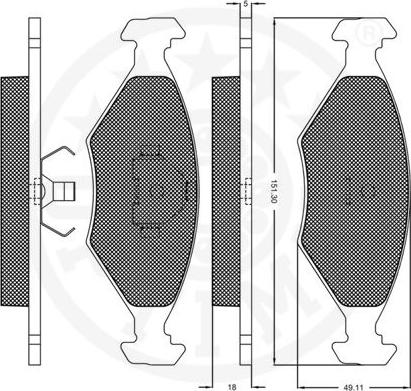 Optimal 9694 - Bremžu uzliku kompl., Disku bremzes www.autospares.lv