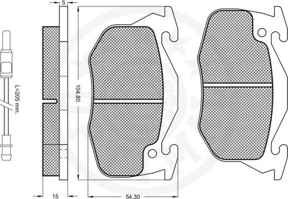 Optimal 9696 - Bremžu uzliku kompl., Disku bremzes www.autospares.lv