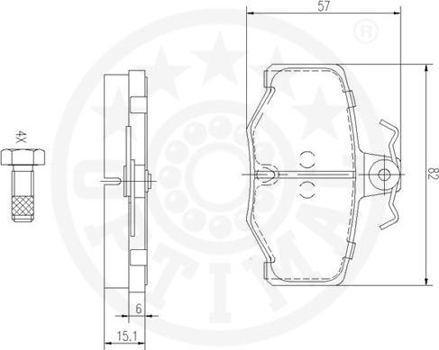 Optimal 9690 - Bremžu uzliku kompl., Disku bremzes www.autospares.lv