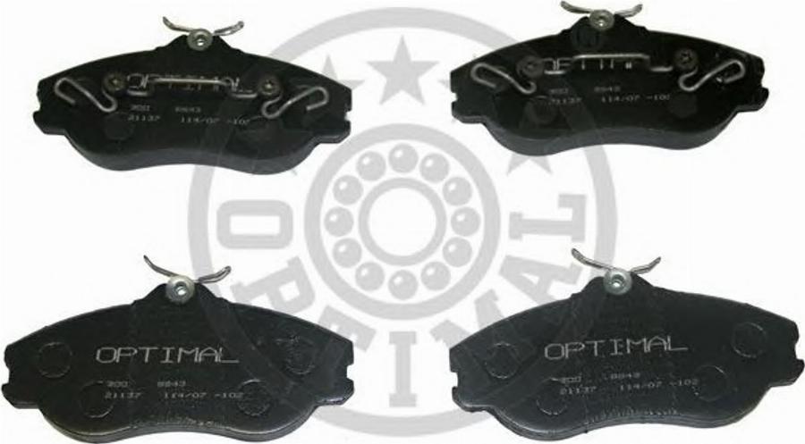 Optimal 9643 - Тормозные колодки, дисковые, комплект www.autospares.lv