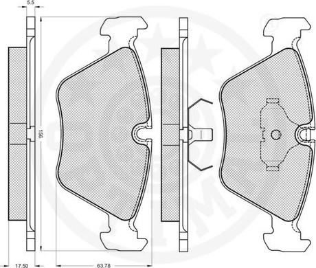 Optimal 9659 - Brake Pad Set, disc brake www.autospares.lv