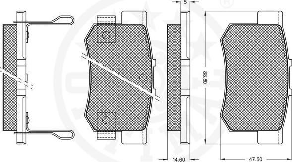 Optimal 9654 - Bremžu uzliku kompl., Disku bremzes autospares.lv