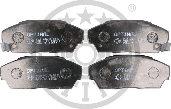 Optimal 9652 - Тормозные колодки, дисковые, комплект www.autospares.lv