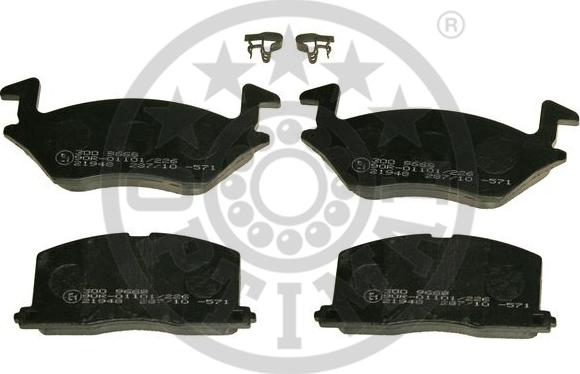 Optimal 9668 - Тормозные колодки, дисковые, комплект www.autospares.lv