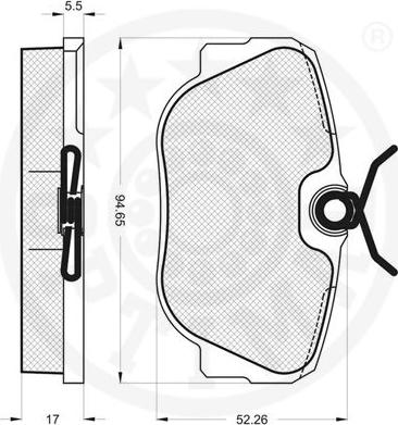 Optimal 9600 - Тормозные колодки, дисковые, комплект www.autospares.lv