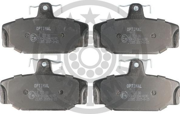 Optimal 9601 - Bremžu uzliku kompl., Disku bremzes www.autospares.lv