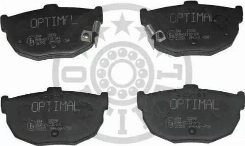 Optimal 9603 - Тормозные колодки, дисковые, комплект www.autospares.lv