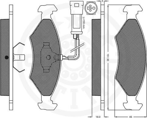 Optimal 9607 - Bremžu uzliku kompl., Disku bremzes www.autospares.lv