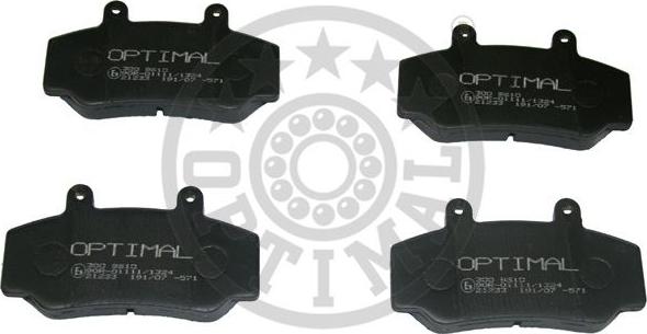 Optimal 9610 - Тормозные колодки, дисковые, комплект www.autospares.lv