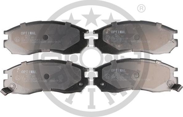 Optimal 9684 - Brake Pad Set, disc brake www.autospares.lv