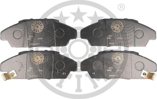 Optimal 9685 - Brake Pad Set, disc brake www.autospares.lv