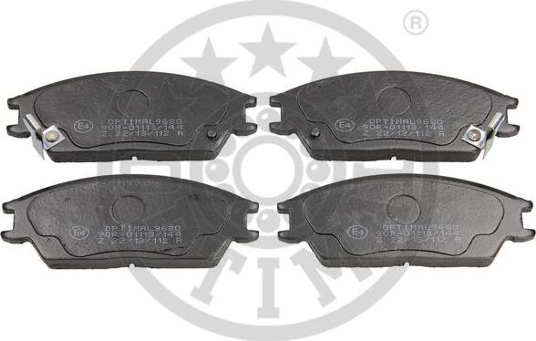 Optimal 9680 - Brake Pad Set, disc brake www.autospares.lv