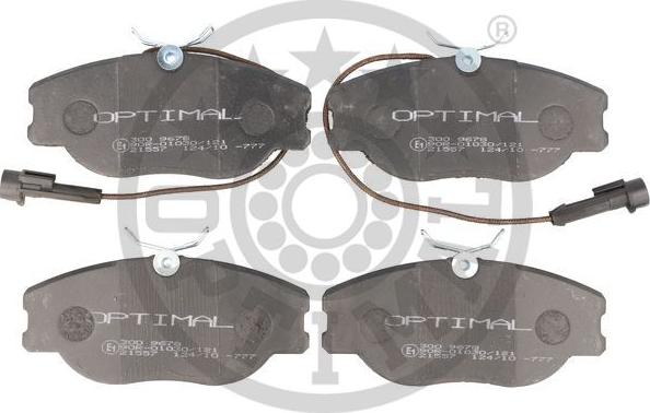 Optimal 9678 - Brake Pad Set, disc brake www.autospares.lv