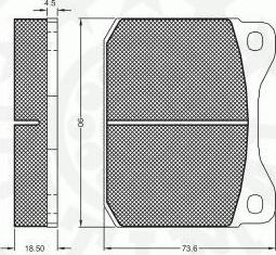 Optimal 9143/18,5 - Bremžu uzliku kompl., Disku bremzes www.autospares.lv