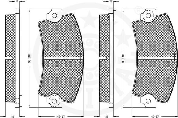 Optimal 9142A - Bremžu uzliku kompl., Disku bremzes autospares.lv