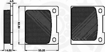 Optimal 9106 - Bremžu uzliku kompl., Disku bremzes www.autospares.lv