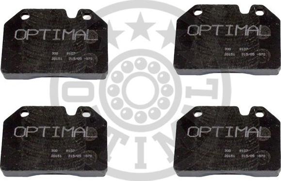 Optimal 9107 - Brake Pad Set, disc brake www.autospares.lv