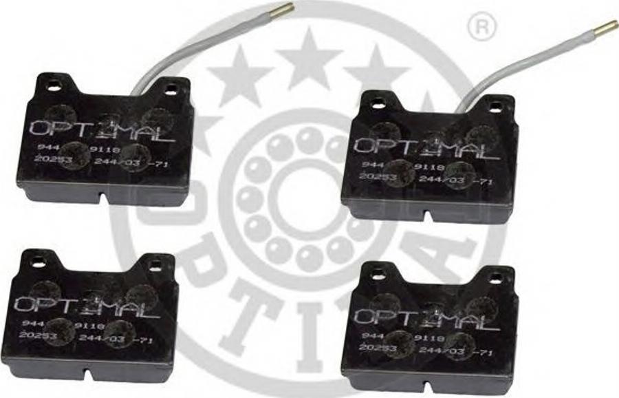 Optimal 9118 - Bremžu uzliku kompl., Disku bremzes www.autospares.lv