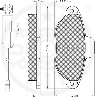 Optimal 9898 - Brake Pad Set, disc brake www.autospares.lv