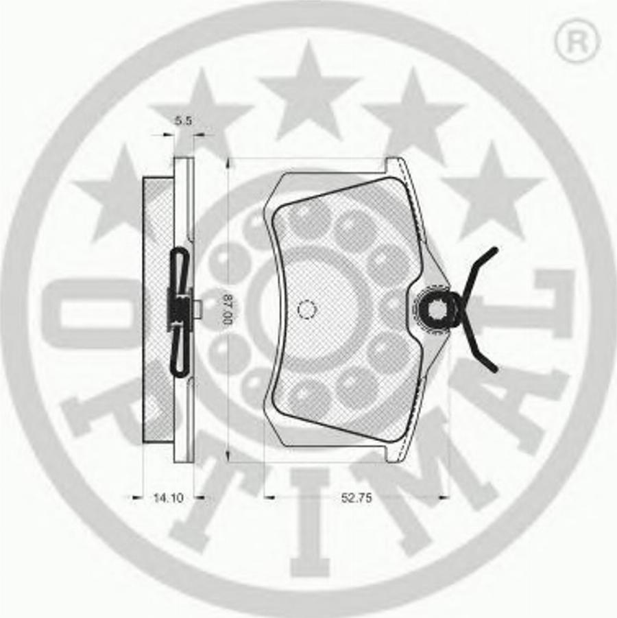 Optimal 9849 - Bremžu uzliku kompl., Disku bremzes www.autospares.lv