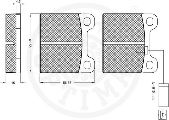 Optimal 9845 - Bremžu uzliku kompl., Disku bremzes www.autospares.lv