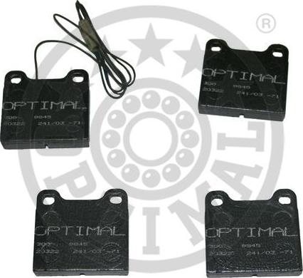 Optimal 9845 - Brake Pad Set, disc brake www.autospares.lv