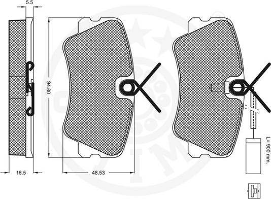 Optimal 9846 - Bremžu uzliku kompl., Disku bremzes www.autospares.lv