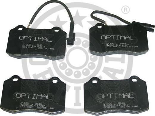 Optimal 9848 - Bremžu uzliku kompl., Disku bremzes www.autospares.lv