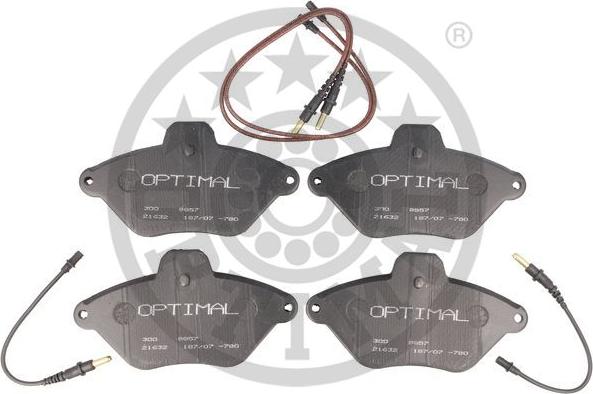 Optimal 9857 - Bremžu uzliku kompl., Disku bremzes www.autospares.lv