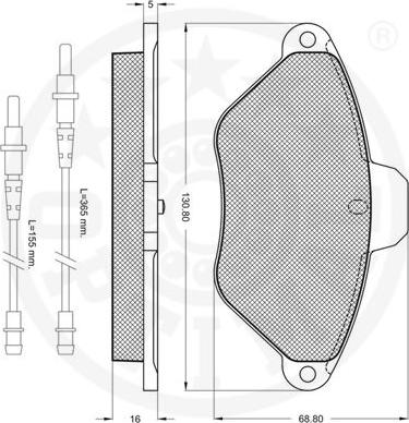 Optimal 9857 - Bremžu uzliku kompl., Disku bremzes www.autospares.lv