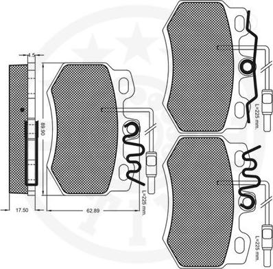 Optimal 9868 - Bremžu uzliku kompl., Disku bremzes www.autospares.lv