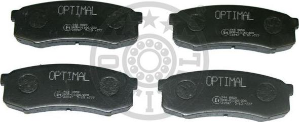 Optimal 9809 - Brake Pad Set, disc brake www.autospares.lv