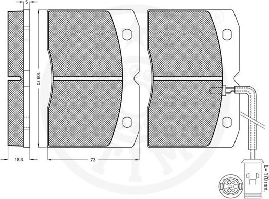 Optimal 9800 - Bremžu uzliku kompl., Disku bremzes www.autospares.lv