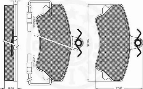 Optimal 9801 - Bremžu uzliku kompl., Disku bremzes www.autospares.lv