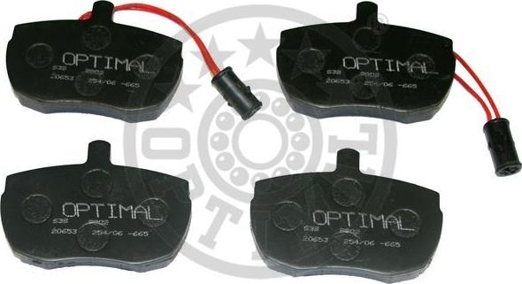 Optimal 9802 - Тормозные колодки, дисковые, комплект www.autospares.lv