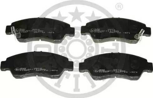 Optimal 9816 - Тормозные колодки, дисковые, комплект www.autospares.lv