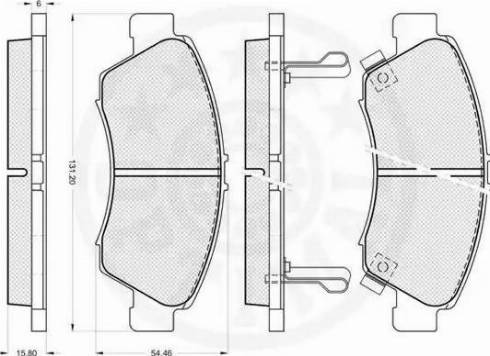 Optimal 9816 - Bremžu uzliku kompl., Disku bremzes www.autospares.lv