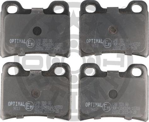 Optimal 9813 - Тормозные колодки, дисковые, комплект www.autospares.lv