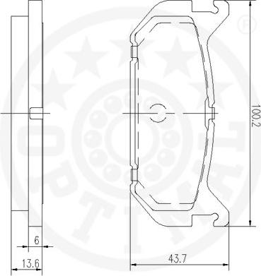 Optimal 9812 - Bremžu uzliku kompl., Disku bremzes www.autospares.lv