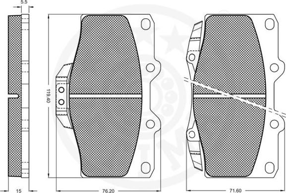 Optimal 9880 - Bremžu uzliku kompl., Disku bremzes www.autospares.lv