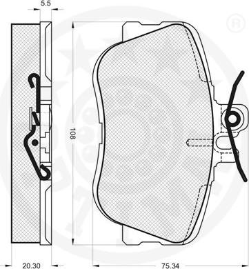 Optimal 9875 - Bremžu uzliku kompl., Disku bremzes www.autospares.lv