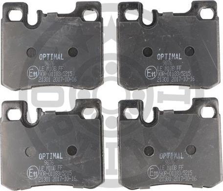 Optimal 9876 - Bremžu uzliku kompl., Disku bremzes www.autospares.lv