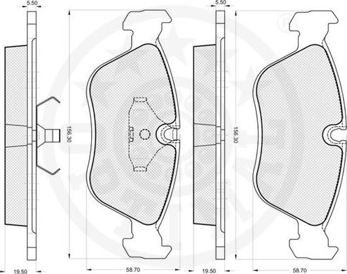 Optimal 9877 - Brake Pad Set, disc brake www.autospares.lv