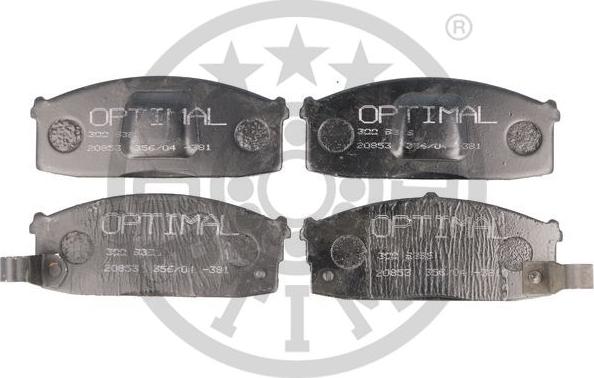 Optimal 9396 - Brake Pad Set, disc brake www.autospares.lv