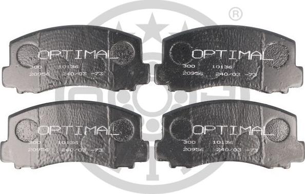 Optimal 9344 - Тормозные колодки, дисковые, комплект www.autospares.lv