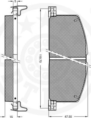 Optimal 9348 - Bremžu uzliku kompl., Disku bremzes www.autospares.lv