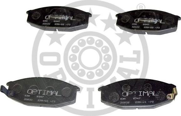 Optimal 9347 - Bremžu uzliku kompl., Disku bremzes www.autospares.lv