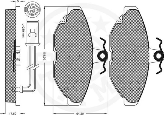 Optimal 9350 - Bremžu uzliku kompl., Disku bremzes www.autospares.lv